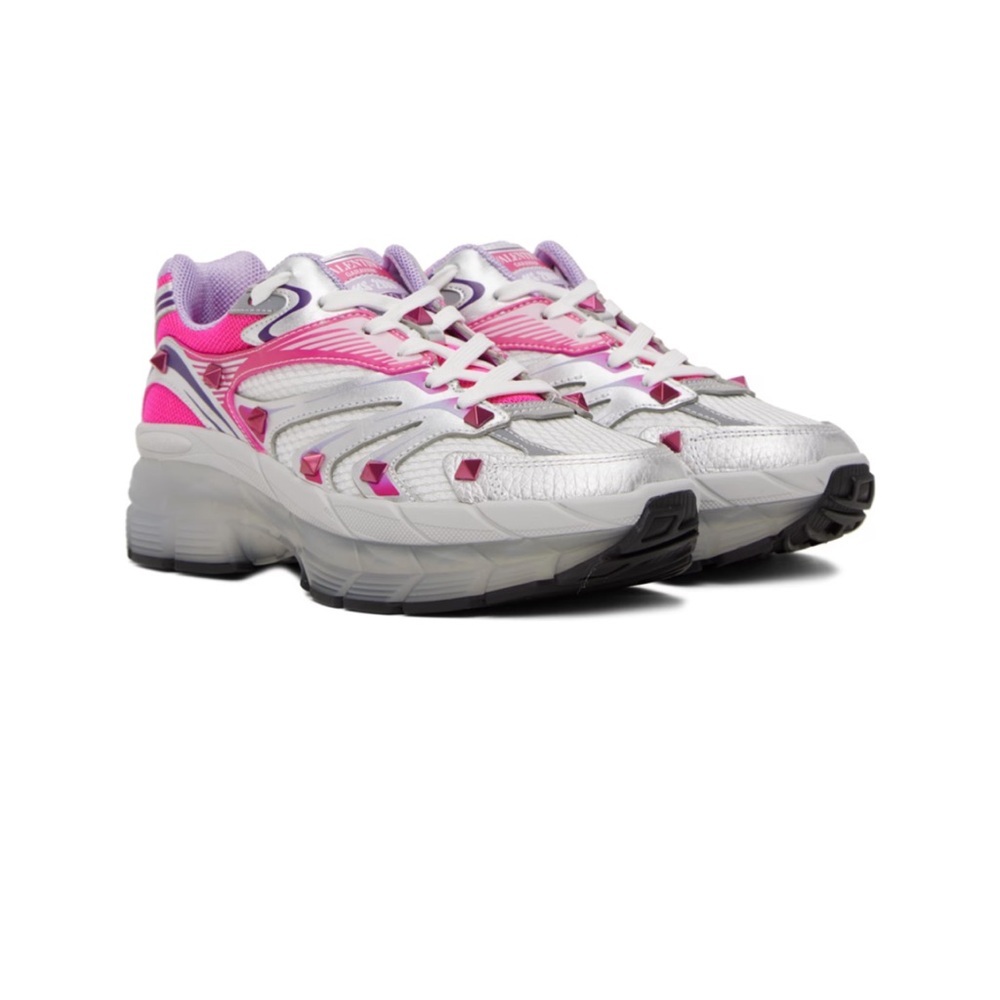 Valentino  Pink and Silver Women's Sneakers size 41/41.5